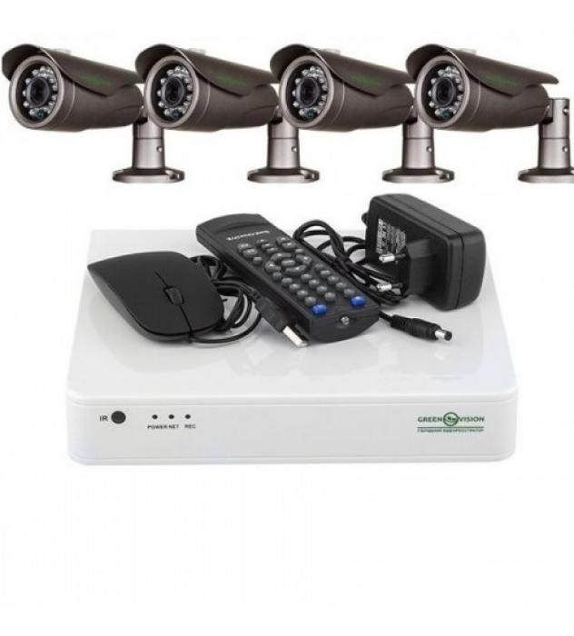 Комплект Видеонаблюдения Green Vision GV-K-L11/04 720P