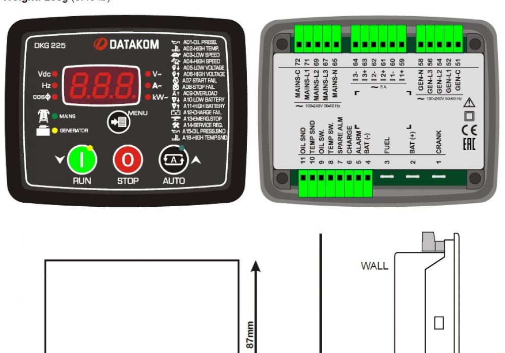 Datakom dkg 207 схема подключения