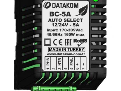 DATAKOM BC-5A (Auto12V/24V, 5A, DIN) Зарядний пристрій акумулятора