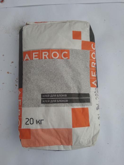 Клей АЭРОК(aeroc) для кладки газобетона (газоблока) мешок 20 кг