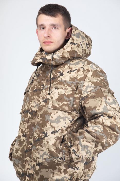 Куртка утепленная камуфлированная для военных, камуфляж Цифра