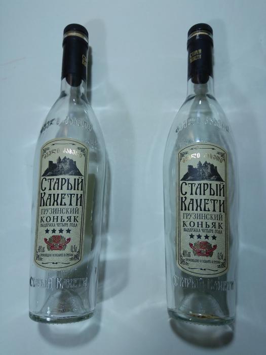 Бутылки из-под коньяка «Старый Кахети»