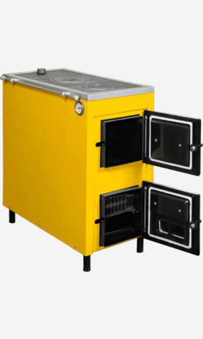 Котел твердопаливний "Данко АКТВ-20 кВт" з плитою для приготування їжі