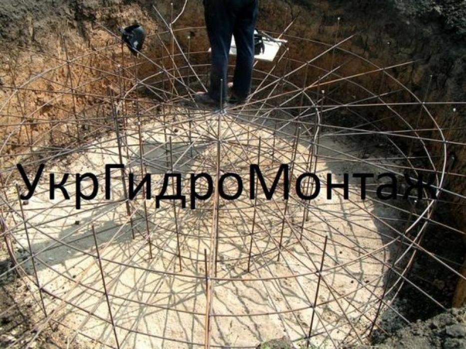 Пристрій фундаменту під водонапірну башту Рожновського ВБР