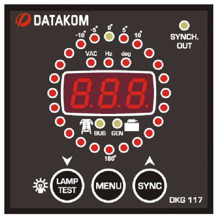 DATAKOM DKG-117, 72x72mm Контролер синхронізації