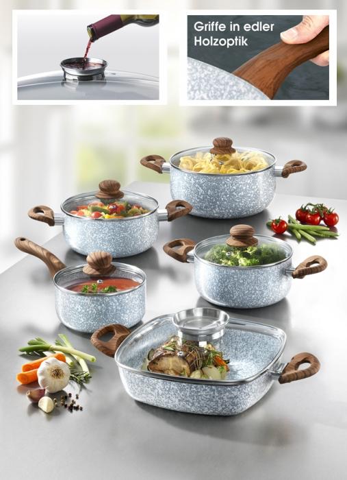 Кухонний посуд з керамічним покриттям 5 одиниць