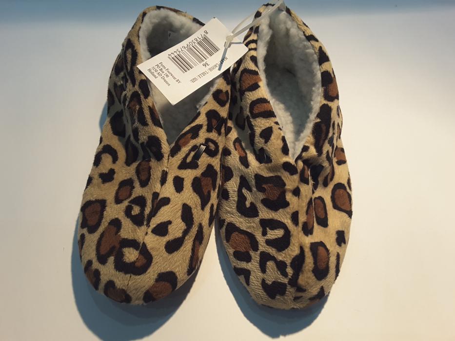 Леопардовые тапочки пинетки 36 размер, ferro footwear, нидер