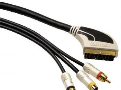 кабель Hama Scart -2 Cinch 1 S-Video gold connection 2.0 метра