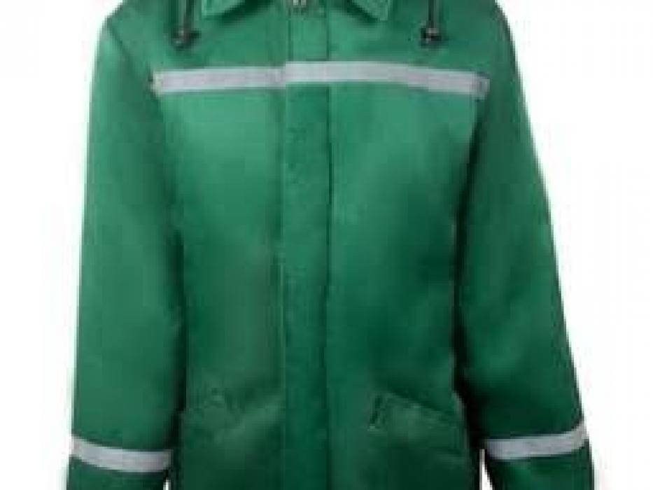 Курточка рабочая утепленная зеленая с СВП