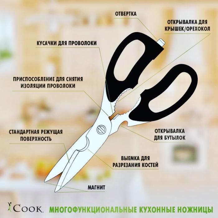 Багатофункціональні кухонні ножиці iCook