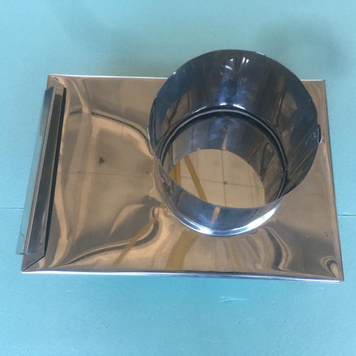 Шибер Ф150 мм нержавіючий металл 0,5 мм для димохода, вентиляції