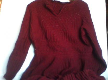 Платье пр-во СССР винтажное шерстяное вязаное